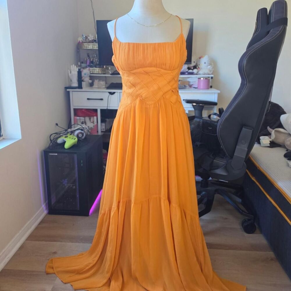 Asos-design Women's Orange and Yellow Dress